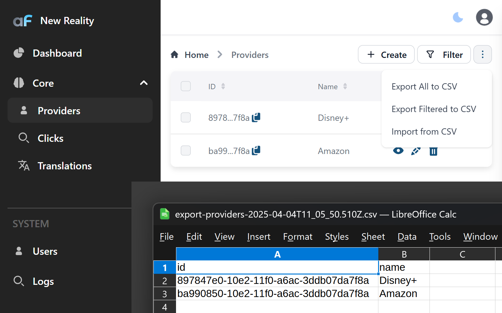 Import/Export CSV Plugin Import/Export CSV Plugin